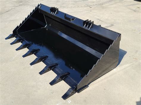 72 inch tooth skid steer bucket|smooth bucket for skid steer.